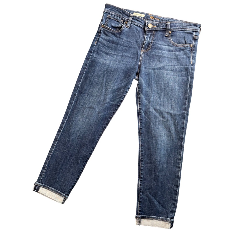 Kut from the Kloth Catherine Slim Boyfriend Women 8 Y2K Blue Medium Wash Jeans